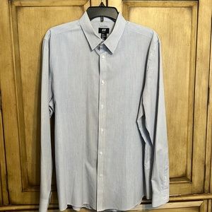 Men’s long sleeve, pin striped, dress shirt. Like new